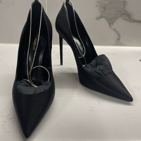 Saint Laurent Zoe Chain Ankle Heels - Picture 5 of 9